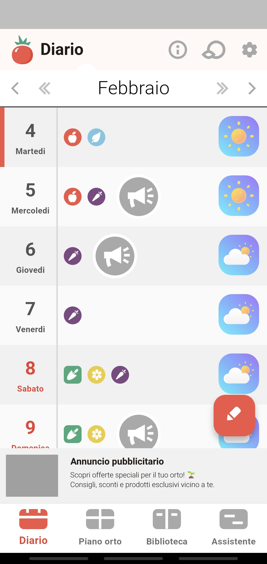 Posnetek zaslona aplikacije Posadi.si